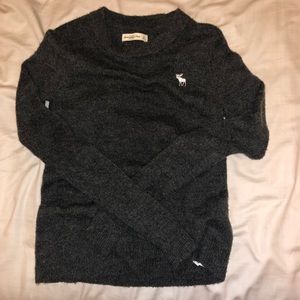 Dark grey Abercrombie and Fitch crew neck sweater